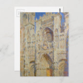 Kathedrale Rouen, Sun-Portal von Claude Monet Postkarte (Vorne/Hinten)