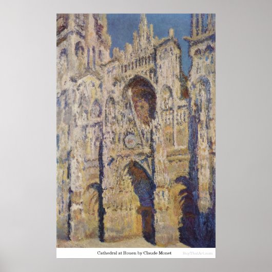 Kathedrale Rouen von Claude Monet Poster (Vorne)