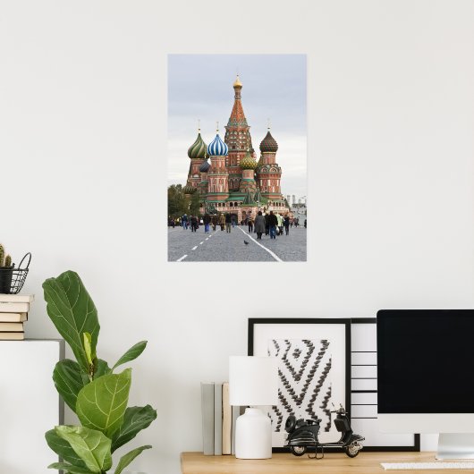 Kathedrale Saint Basil. Moskauer Roter Platz Poster (Heimbüro)