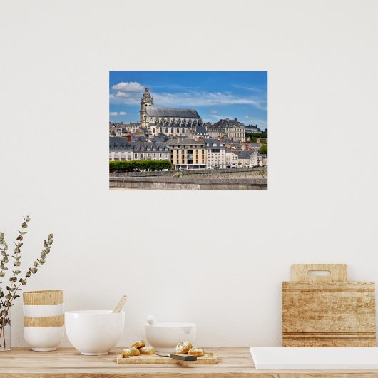 Kathedrale Saint Louis bei Blois Frankreich Postca Poster (Küche)