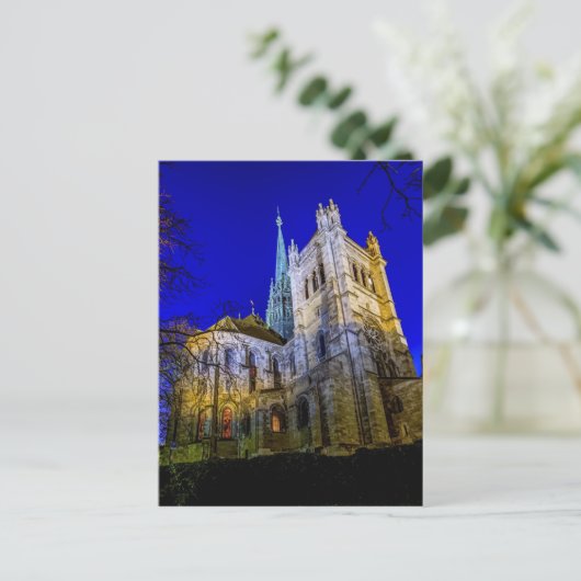 Kathedrale Saint-Pierre in Genf, Schweiz Postkarte (Stehend Vorderseite)