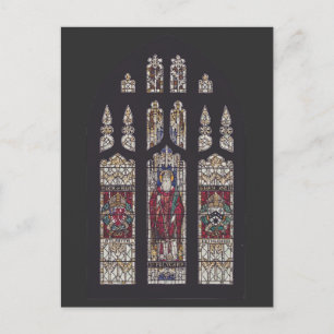 Kathedrale Saint Polycarp Buntglas Kunst Postkarte