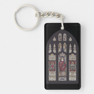 Kathedrale Saint Polycarp Buntglas Kunst Schlüsselanhänger