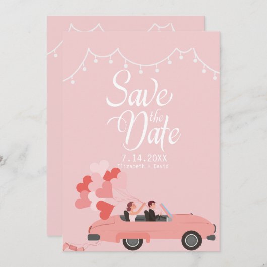 Kathedrale Save the Date Einladung Hochzeit (Vorne/Hinten)
