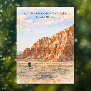 Kathedrale Schlucht Nevada Aquarell Abenteuer Reis Feiertagspostkarte