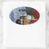 Kathedrale Serenade Ovaler Aufkleber (Tasche)