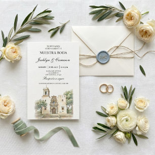 Kathedrale spanische Hochzeit Einladung