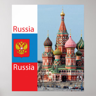Kathedrale St. Basil. Russland Poster