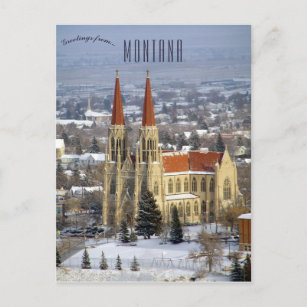 Kathedrale St. Helena in Helena Montana Postkarte