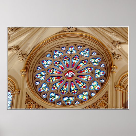Kathedrale St. Joseph - Glasfenster Poster (Vorne)