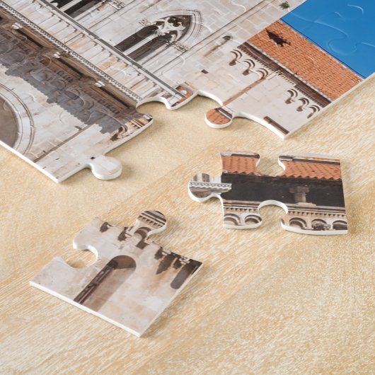 Kathedrale St. Lorenzo - Turm in Trogir - Kroatien Puzzle (Seite)