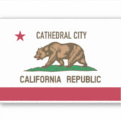 Kathedrale Stadt CA Aufkleber (Vorderseite)