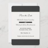 Kathedrale Termin vormerken Schwarz und Weiß Save The Date (Rückseite)