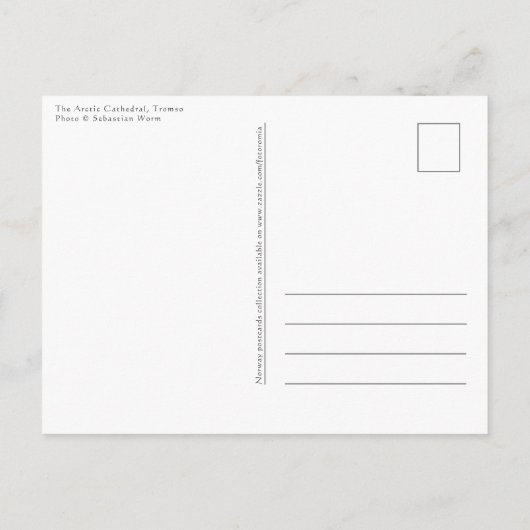 Kathedrale Tromso Postkarte (Rückseite)