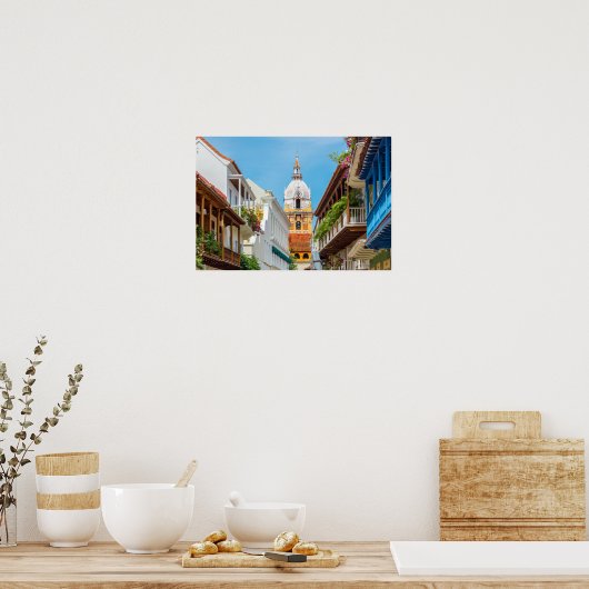 Kathedrale und Balkone Poster (Küche)