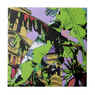 Kathedrale und Bananenstauden Fliese