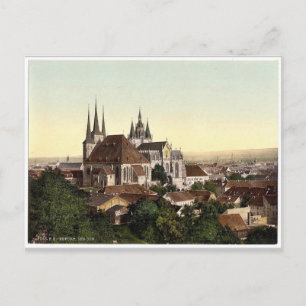 Kathedrale und Bild von Mary, Erfurt, Thüringen, Postkarte
