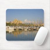 Kathedrale und Jachthafen, Palma, Mallorca, Spanie Mousepad (Mit Mouse)