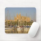Kathedrale und Jachthafen, Palma, Mallorca, Spanie Mousepad (Mit Mouse)