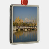 Kathedrale und Jachthafen, Palma, Mallorca, Spanie Silbernes Ornament (Rechts)