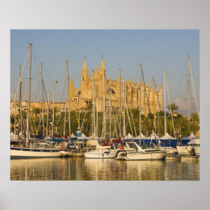 Kathedrale und Marina, Palma, Mallorca, Spanien 2 Poster