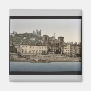 Kathedrale und Notre Dame de Fourviere, Lyon, Fran Magnet