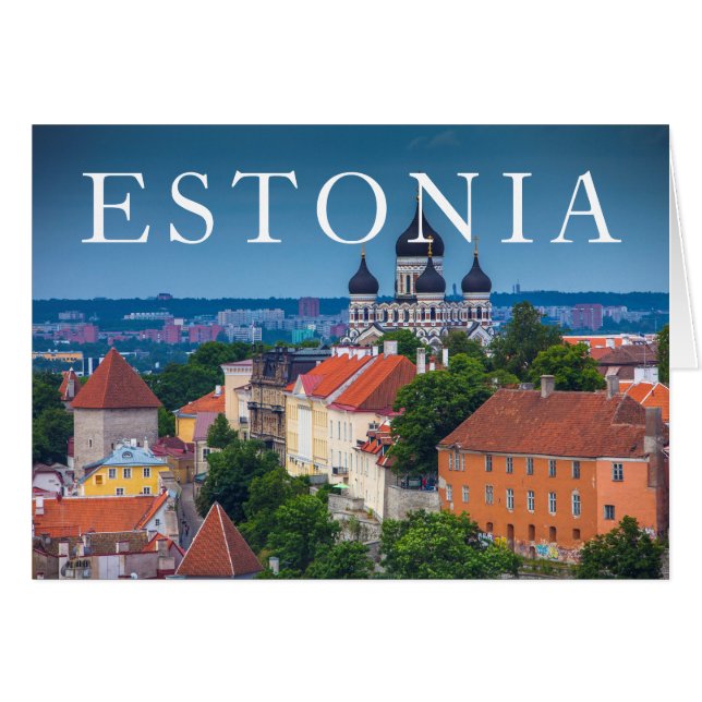 Kathedrale und Stadtbild| Estland (Vorderseite (Horizontal))