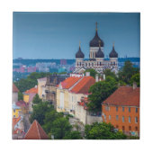 Kathedrale und Stadtbild| Estland Fliese (Vorderseite)
