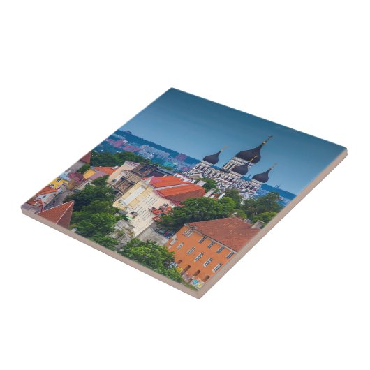 Kathedrale und Stadtbild| Estland Fliese (Seite)