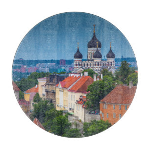 Kathedrale und Stadtbild Estland Schneidebrett