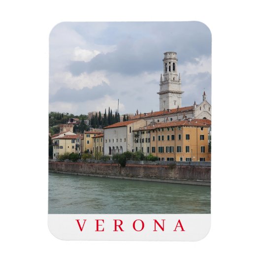Kathedrale Verona und Kühlschrankmagnet mit Aussic Magnet (Vertikal)