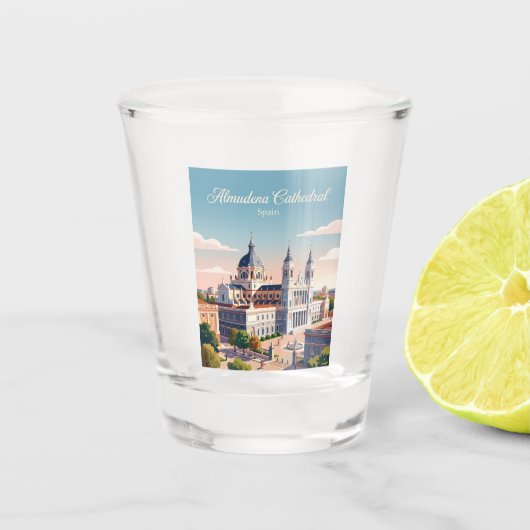 Kathedrale von Almudena Spanien Schnapsglas (Vorderseite)