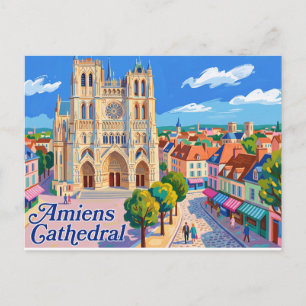 Kathedrale von Amiens Frankreich Postkarte