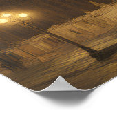 Kathedrale von Barcelona am Night van Gogh Style Poster (Ecke)