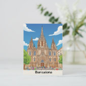Kathedrale von Barcelona Postkarte (Stehend Vorderseite)