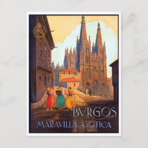 Kathedrale von Burgos, drei Frauen auf der Straße Postkarte