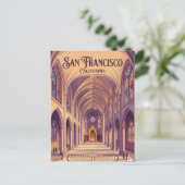 Kathedrale von Grace USA Postkarte (Stehend Vorderseite)