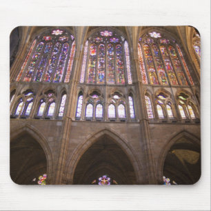 Kathedrale von Leon, Innenraumfenster aus Buntglas Mousepad