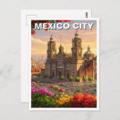 Kathedrale von Mexiko Postkarte (Vorne/Hinten)