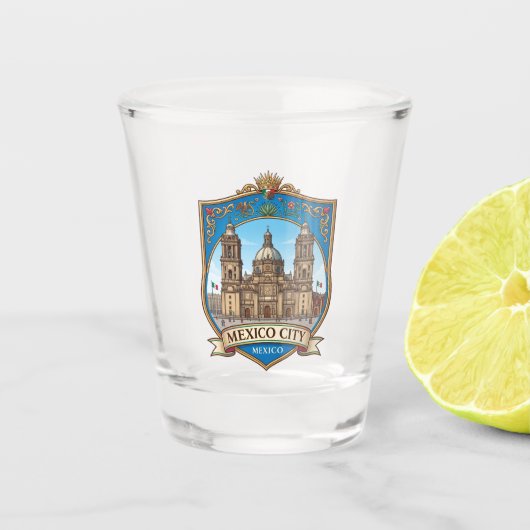 Kathedrale von Mexiko-Stadt Schnapsglas (Vorderseite)