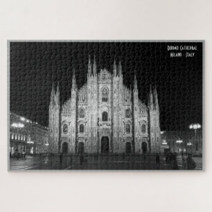 Kathedrale von Milano - Italien - Schwarzweiß-Foto Puzzle