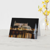 Kathedrale von Palma de Mallorca am Abend - Spanie Karte (Gelbe Blume)