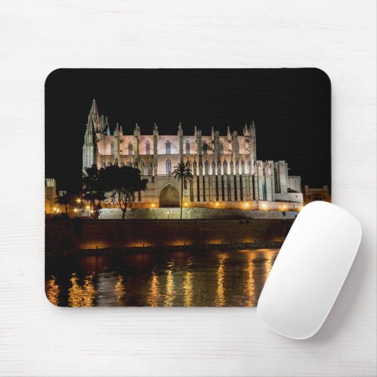 Kathedrale von Palma de Mallorca am Abend - Spanie Mousepad (Mit Mouse)