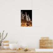 Kathedrale von Palma de Mallorca am Abend - Spanie Poster (Küche)