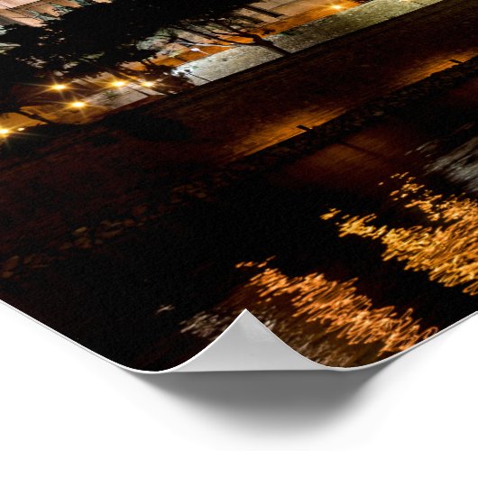 Kathedrale von Palma de Mallorca am Abend - Spanie Poster (Ecke)