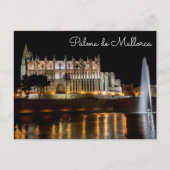 Kathedrale von Palma de Mallorca am Abend - Spanie Postkarte (Vorderseite)