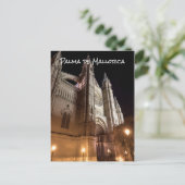 Kathedrale von Palma de Mallorca am Abend - Spanie Postkarte (Stehend Vorderseite)