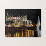 Kathedrale von Palma de Mallorca am Abend - Spanie Puzzle<br><div class="desc">La Seu,  die Kathedrale von Santa Maria von Palma. Es ist eine gotische römisch-katholische Kathedrale in Palma de Mallorca - Balearen,  Spanien.</div>