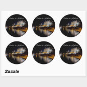 Kathedrale von Palma de Mallorca am Abend - Spanie Runder Aufkleber (Blatt)