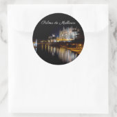 Kathedrale von Palma de Mallorca am Abend - Spanie Runder Aufkleber (Tasche)